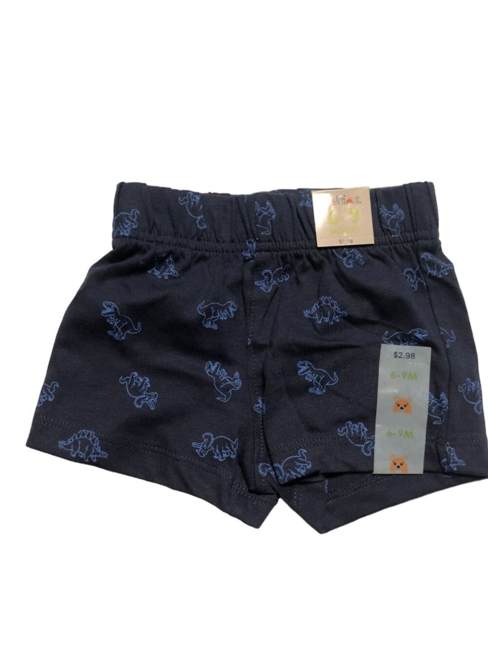 Garanimals Baby Dinosaur Print Shorts 6-9M Navy Cotton/Polyester Blend